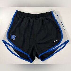 Nike Women’s Duke Blue Devils Dri-FIT Black Tempo Lined Running Shorts Size S